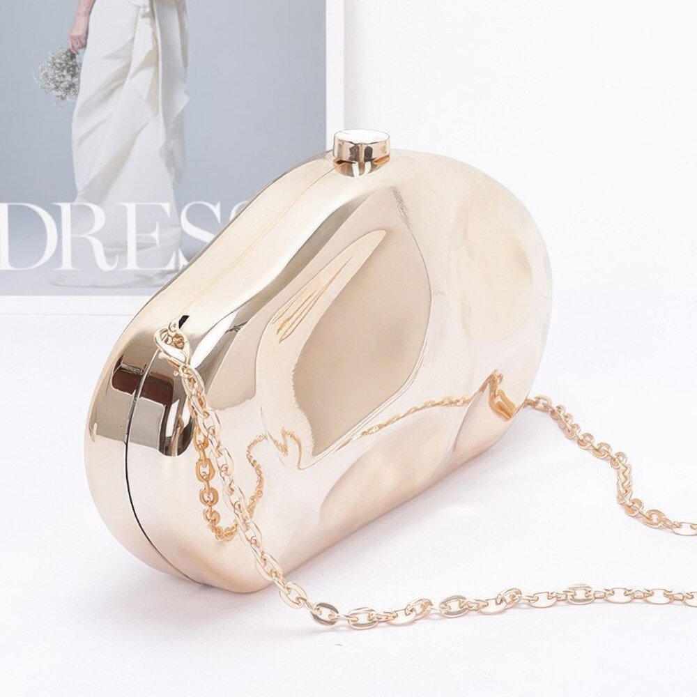 Metallic Plastic Party Clutch